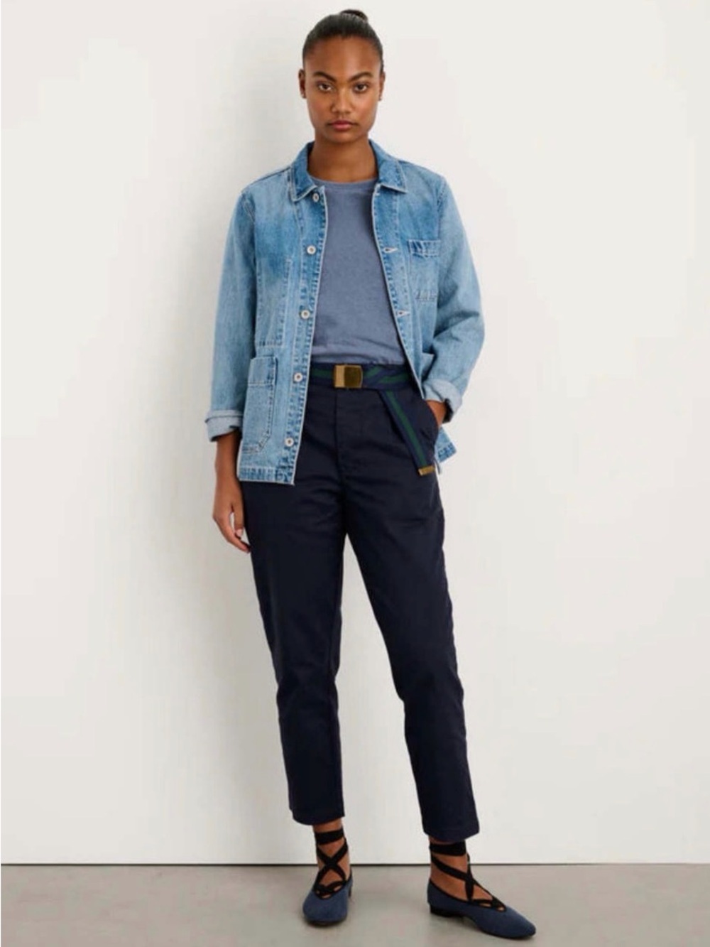 Alex Mill Women’s Boy Pleated Pant in Dark Navy Blue, Size 6 - Picture 5 of 13